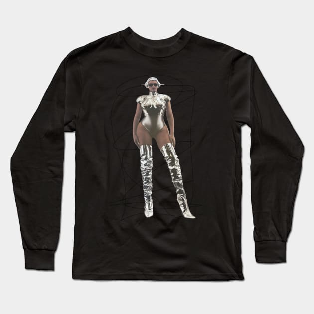 Beyoncé Cyborg Long Sleeve T-Shirt by M0n0n0ke